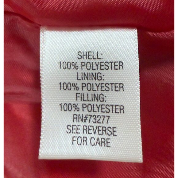 Red Tartan Plaid Quilted Puffer Vest | Classic Preppy Holiday Layer Large - Picture 7 of 9